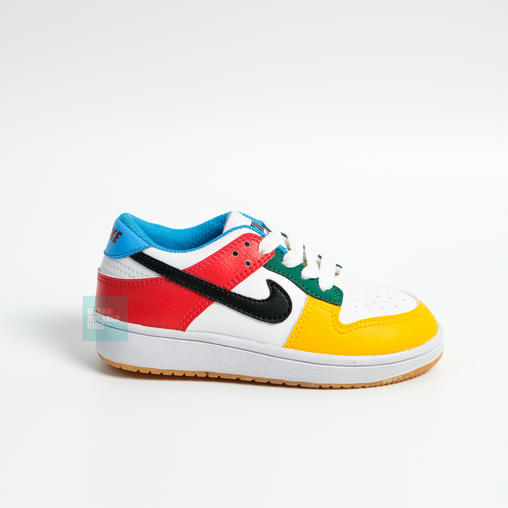 Dunk Sepatu Anak Laki Laki Sneakers Warna Biru Merah Kuning Usia 3-10 Tahun - Urban Sneaker Kids