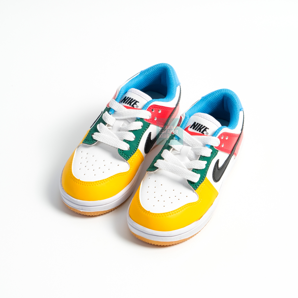 Dunk Sepatu Anak Laki Laki Sneakers Warna Biru Merah Kuning Usia 3-10 Tahun - Urban Sneaker Kids