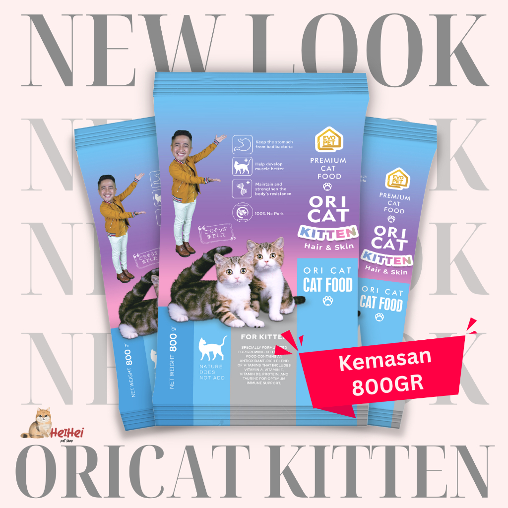 Ori Cat Kitten Dryfood 800 gr - Makanan Anak Kucing Kitten Oricat Food 800 gr - Cat Dryfood Freshpack