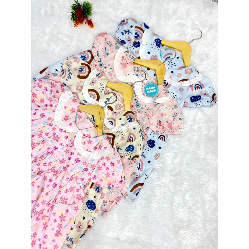 Dress Anak Korean Style Hanakids 1-3 Tahun, Dress bayi Perempuan