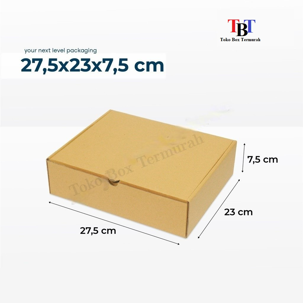

Box 27.5 x23x7.5 cm (KAIN) KardusBox/Karton/Polos/hampers/baju