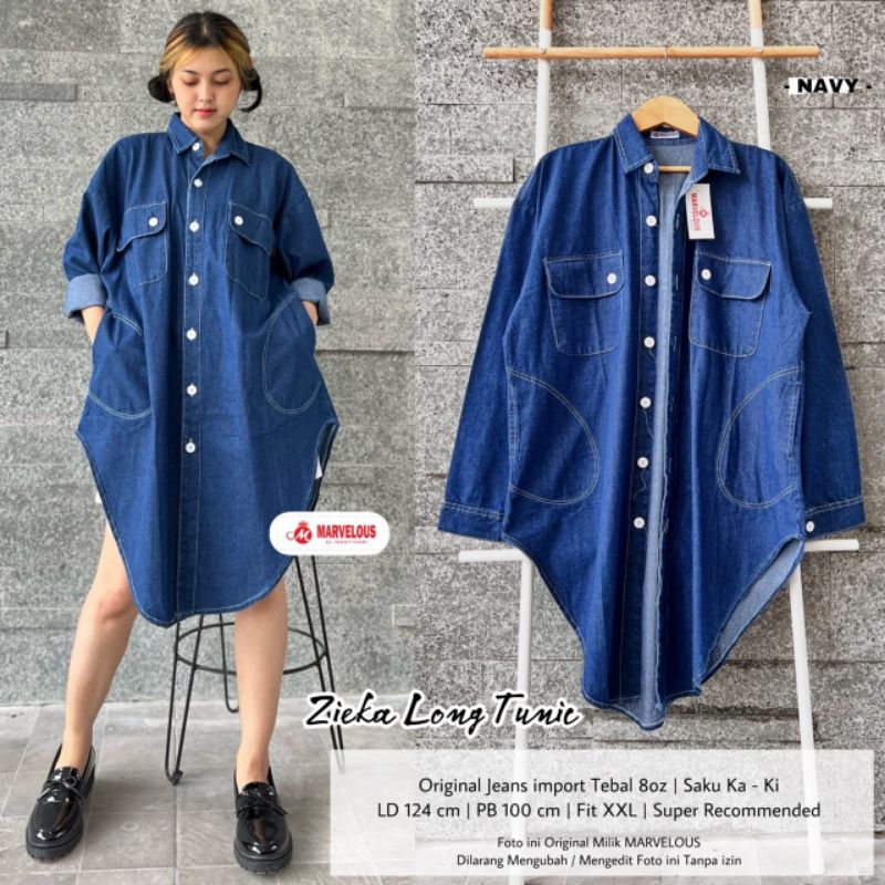 Zieka Long Tunic Jeans Marvelous
