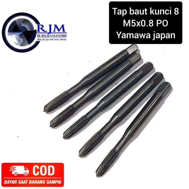 tap mesin M5x0.8 PO Yamawa japan tap baut 8 tap drat 8