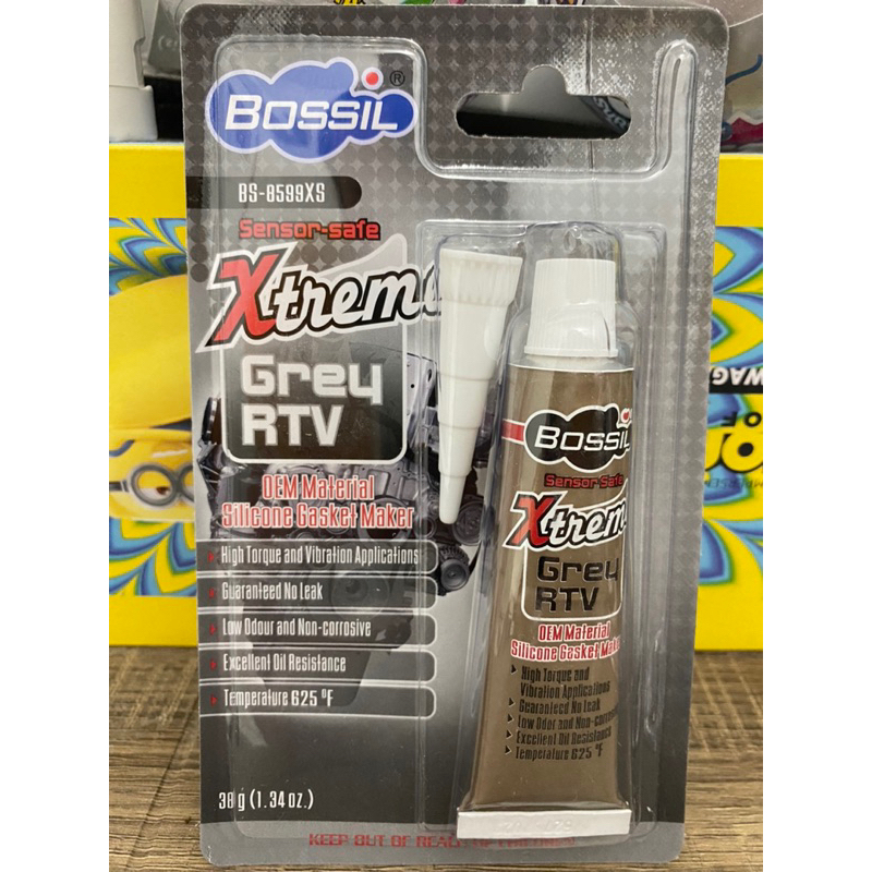 

Lem Bossil Xtreme Grey RTV 38gr | Lem pelekat Xtreme cocok untuk Mesin