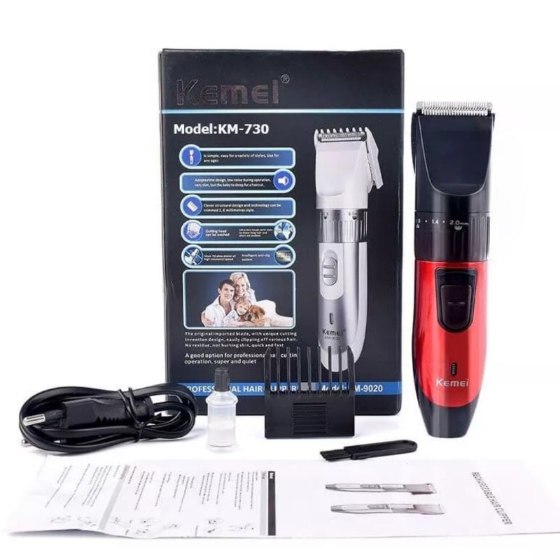 Alat Cukur Elektrik KEMEI KM-730 cukur Professional clipper Rechargeable Advanced Shaving