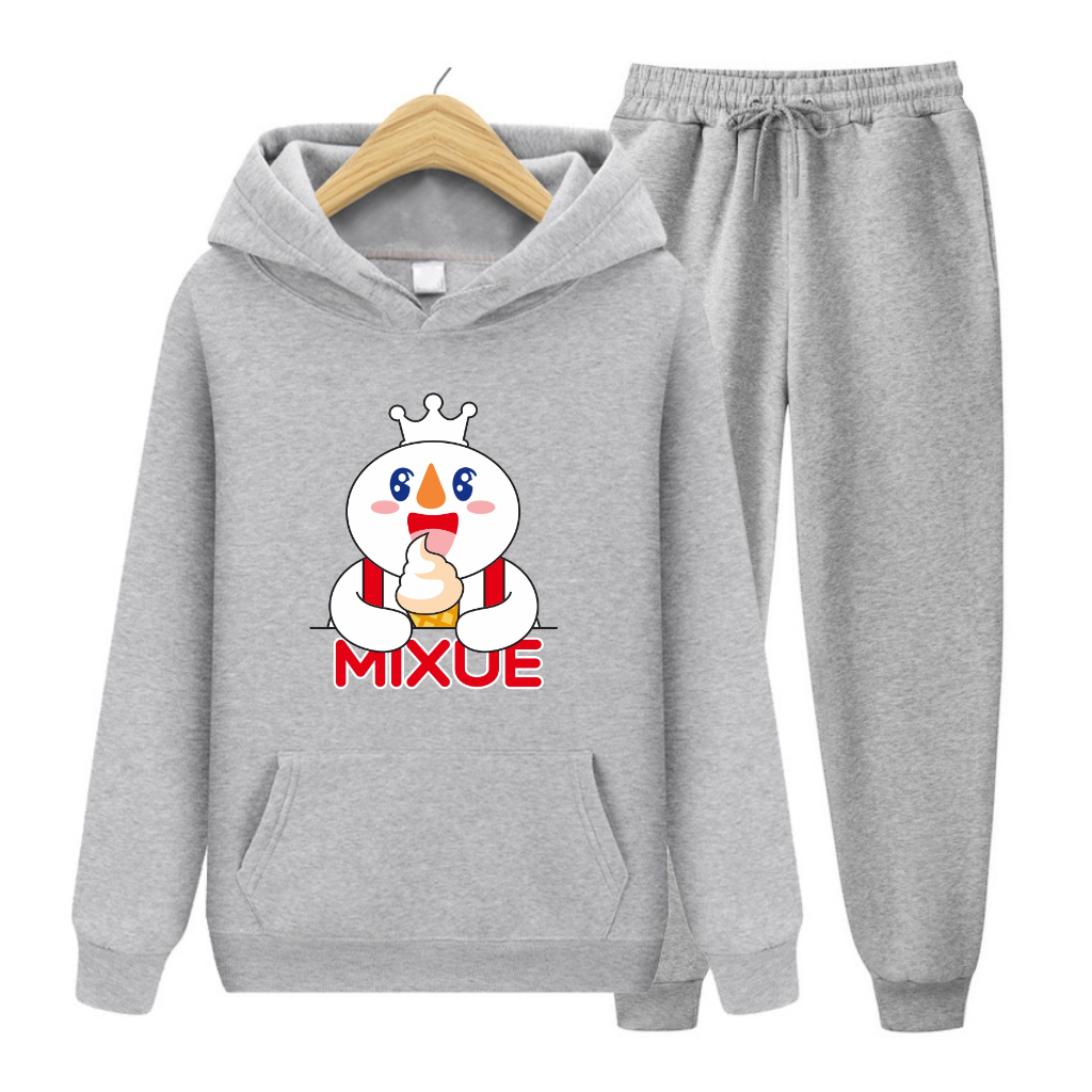 MIXUE ICE CREAM Sweater Hoodie Anak Atasan Dan Setelan Usia 4-14Tahun Bisa Bayar Ditempat COD