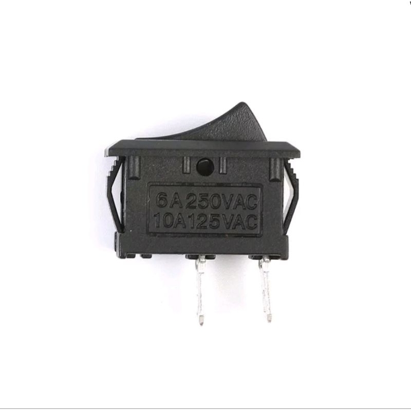 SAKLAR ROCKER SWITCH ON/OFF 2PIN HITAM