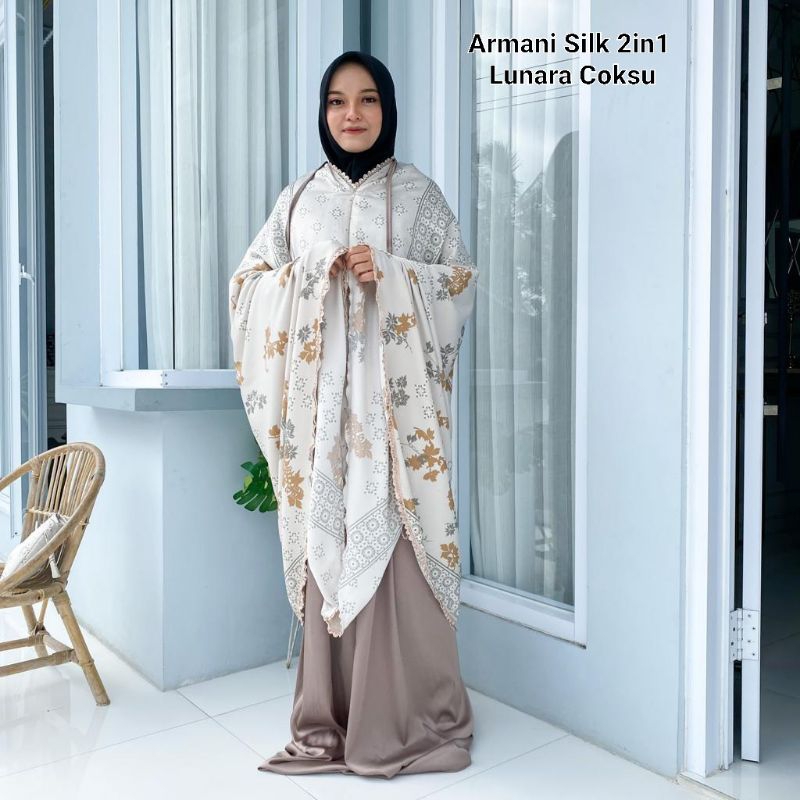 Mukena Armani Silk Lunara 2in1 Jumbo