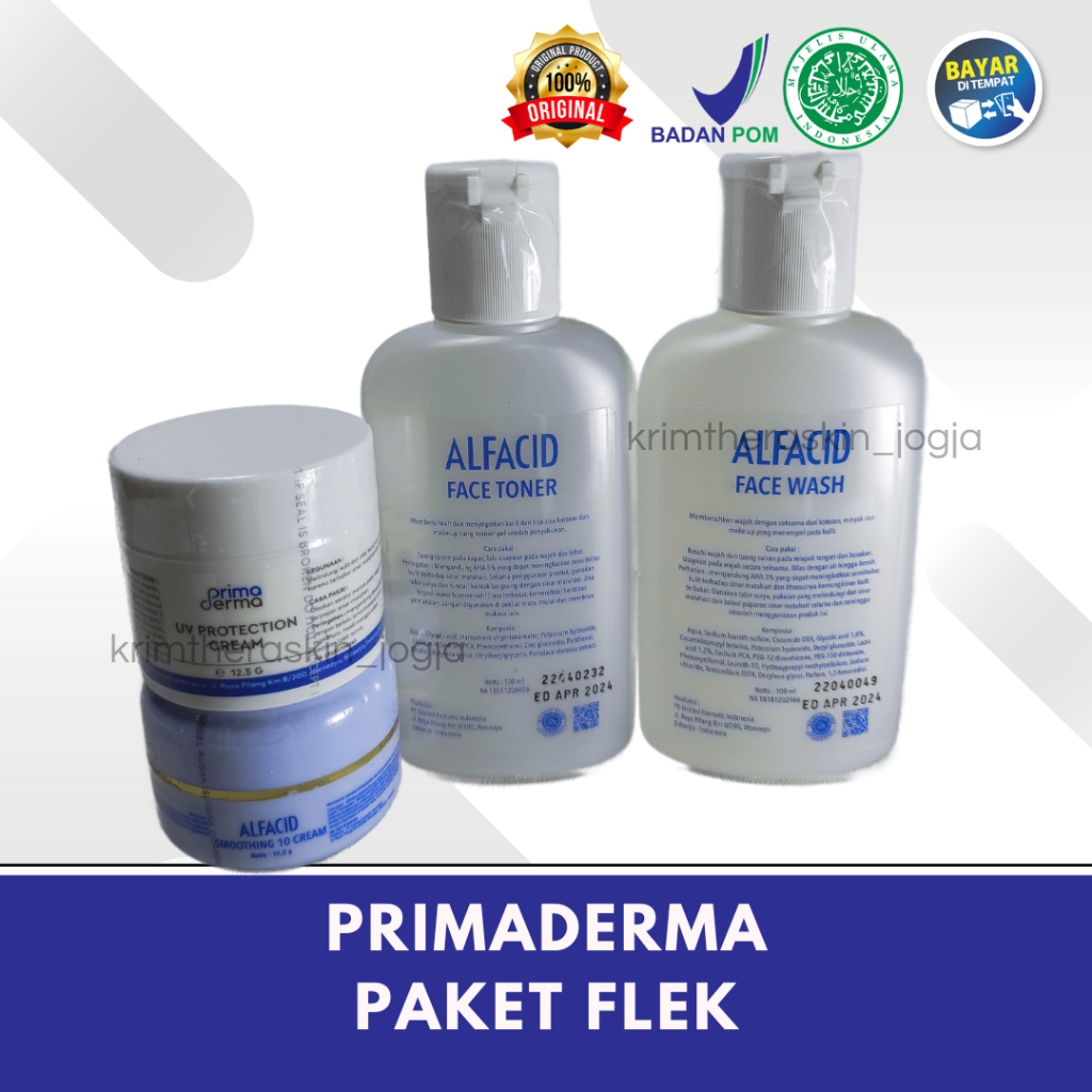 Primaderma Flek Skincare Flek Parah Melasma dan Flek Membandel - Paketan Whitening Prima Derma Untuk