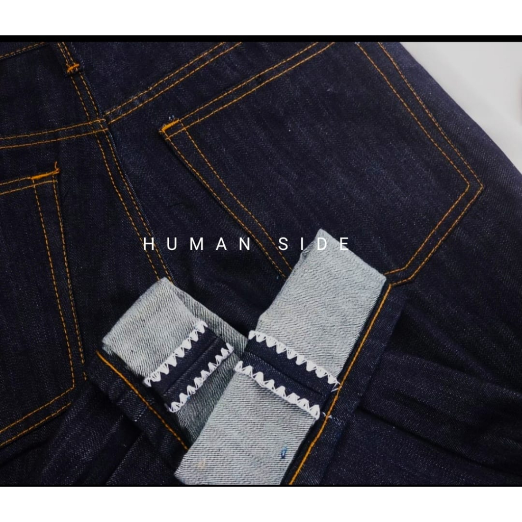 HUMAN SIDE - Celana Denim Selvedge Accent 15 OZ Regular Standar