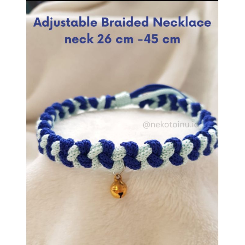 Braided Collar Anjing Kucing All Size/Kalung Kucing Kalung Anjing Adjustable