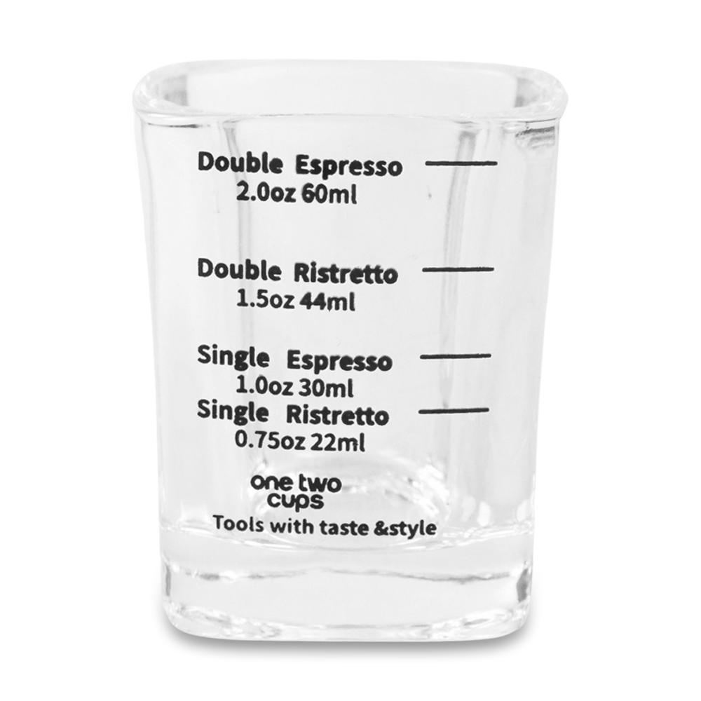 One Two Cups Gelas Kopi Espresso 60ml Shot Glass Coffee Mug Cup - Black