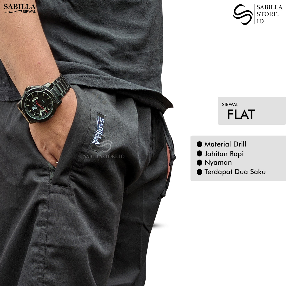 Sirwal Ikhwan Sabilla Flat Series / Laa Isbal / Celana Cargo / sirwal kantor