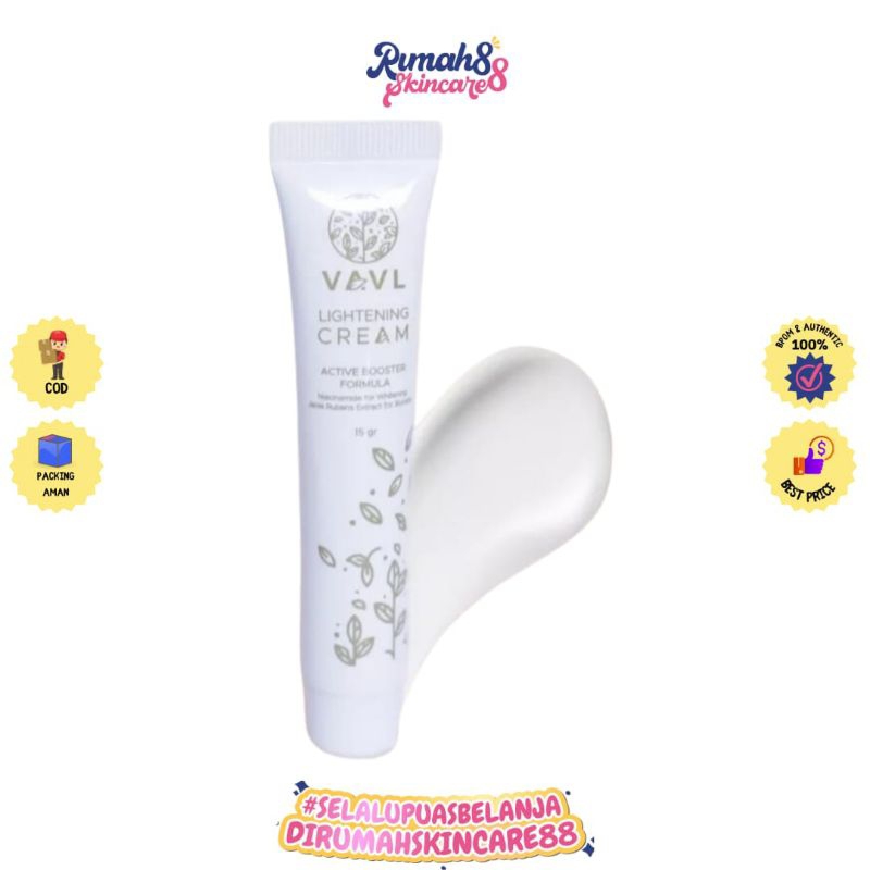 VAVL BEAUTE Lightening Cream 15gr BPOM - Krim Ketiak, Krim lipatan hitam, Krim Pencerah Ketiak