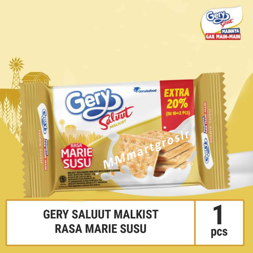 Gery Salut Malkist / Biskuit Malkist / Biskuit Rasa Marie Susu / 84gr