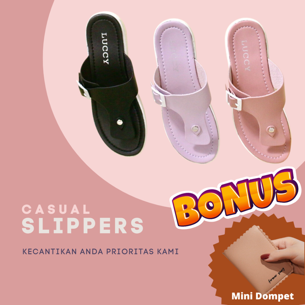 Sandal Teplek Jumbo Sendal Cewek Korea Model Jepit Size Besar / Jumbo Size 37 38 39 41 42