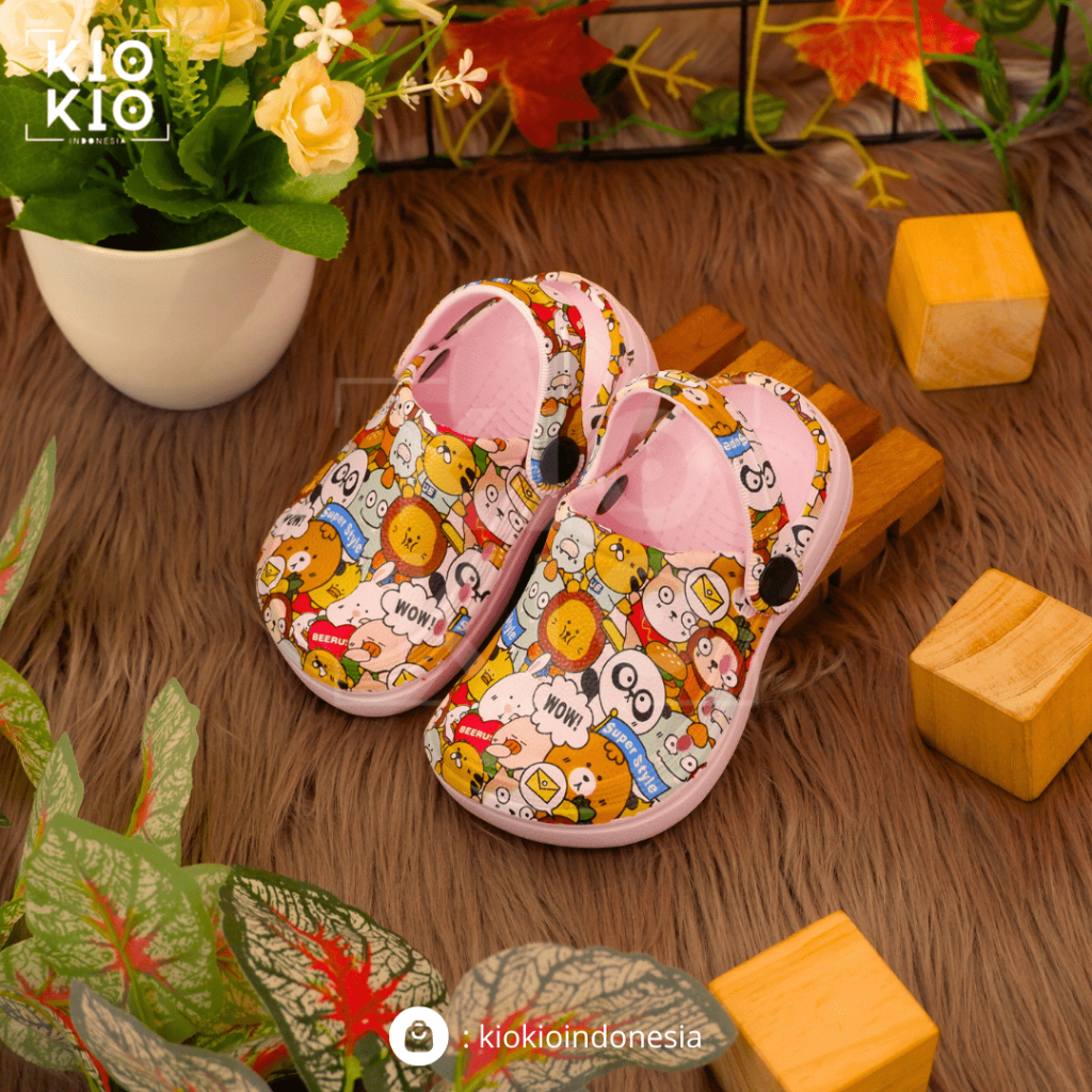 Sandal Baim Anak Perempuan/Laki-laki Sandal Anak Kodok Motif Kartun Printing size 23-32 Sandal New Arrival