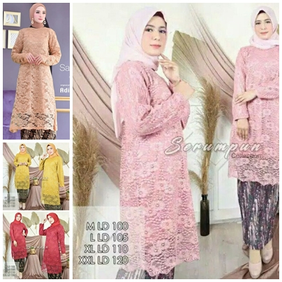 ATASAN KEBAYA KURUNG JUMBO BIG SIZE M-5XL / KEBAYA BESAR LD 130 /kebaya brukat modern terbaru 2023/k