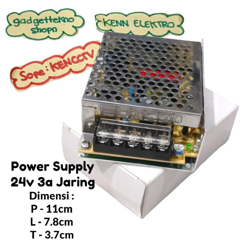 power supply 24v 3a jaring