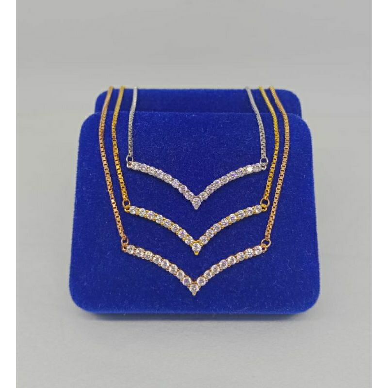 KALUNG KOYE ITALI DAN NORI+  LISTRING MP (KALUNG FUZI / AUREL)/KALUNG PERAK ASLI SILVER 925 LAPIS EMAS / KALUNG FASHION WANITA TERBARU