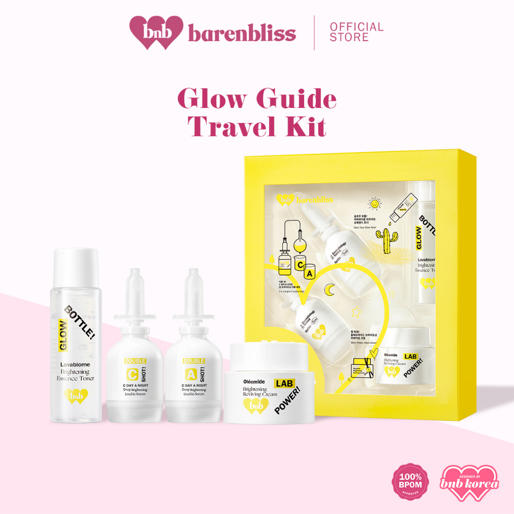 BNB barenbliss Glow Guide! Brightening Skincare Travel Kit! Meta Glow Korean Skincare Set Travel Kit.
