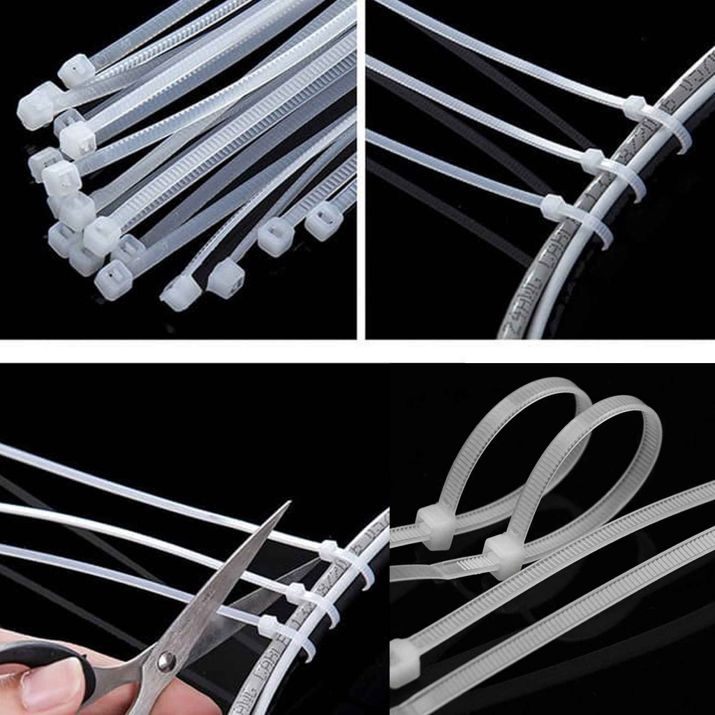 Nylon Cable Tie / Kabel Ties Putih / Pengikat Kabel Plastik / 300mm