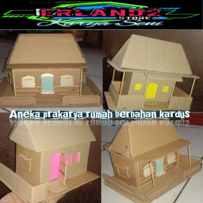 

prakarya rumah dari kardus