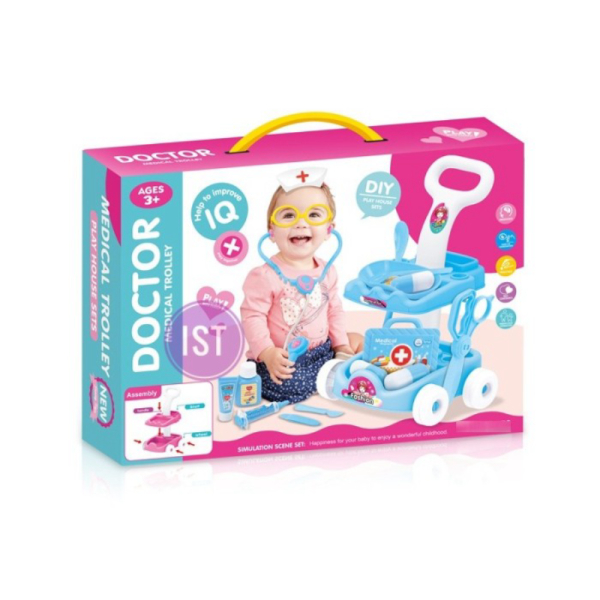 

Promo Mainan Anak Doctor Medical Trolley Dokter Dokteran Edukasi Set 666-75 - Biru Muda Limited