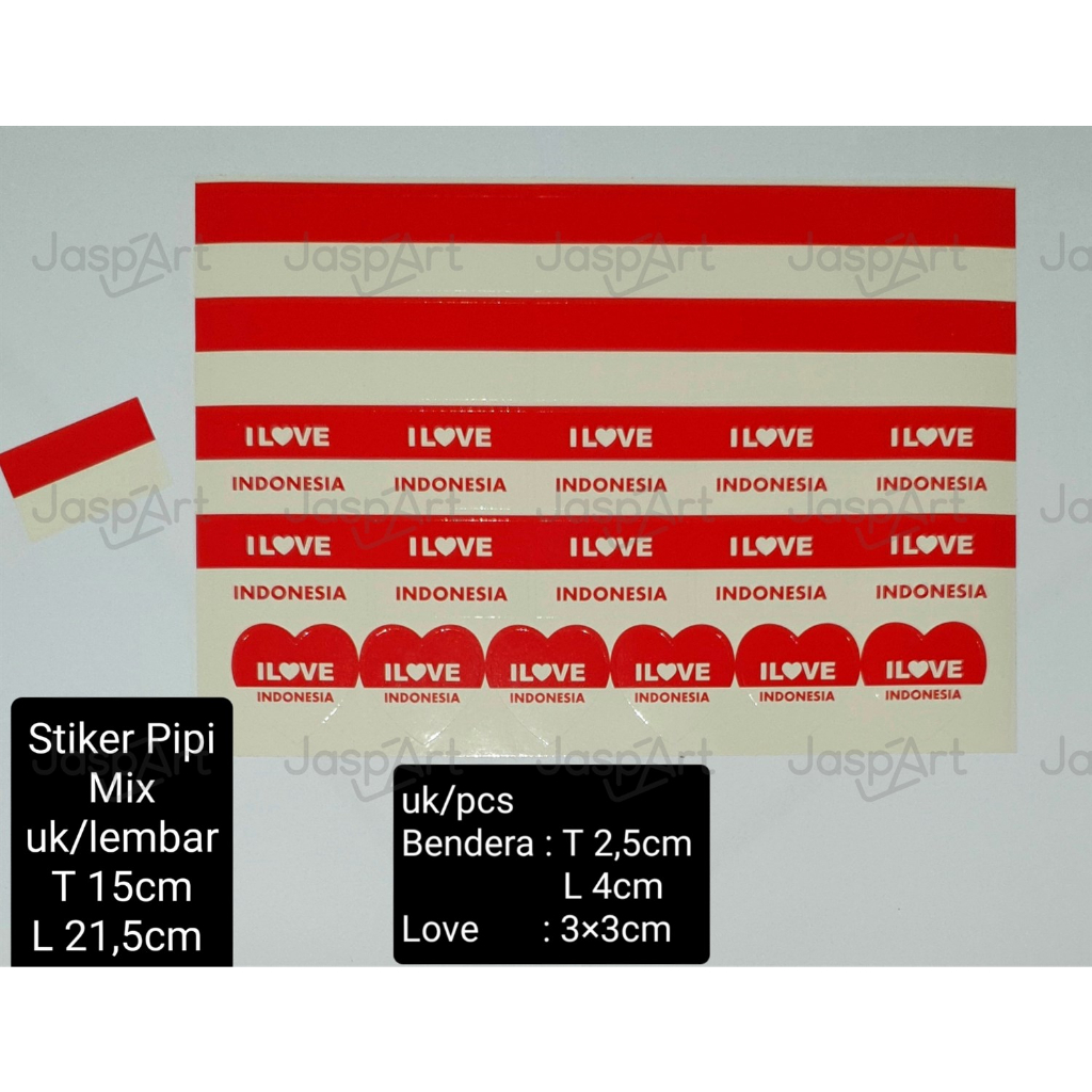 

TERMURAH!! STICKER BENDERA MERAH PUTIH PIPI KEMERDEKAAN 17 AGUSTUS STICKER HUT RI ISI 26