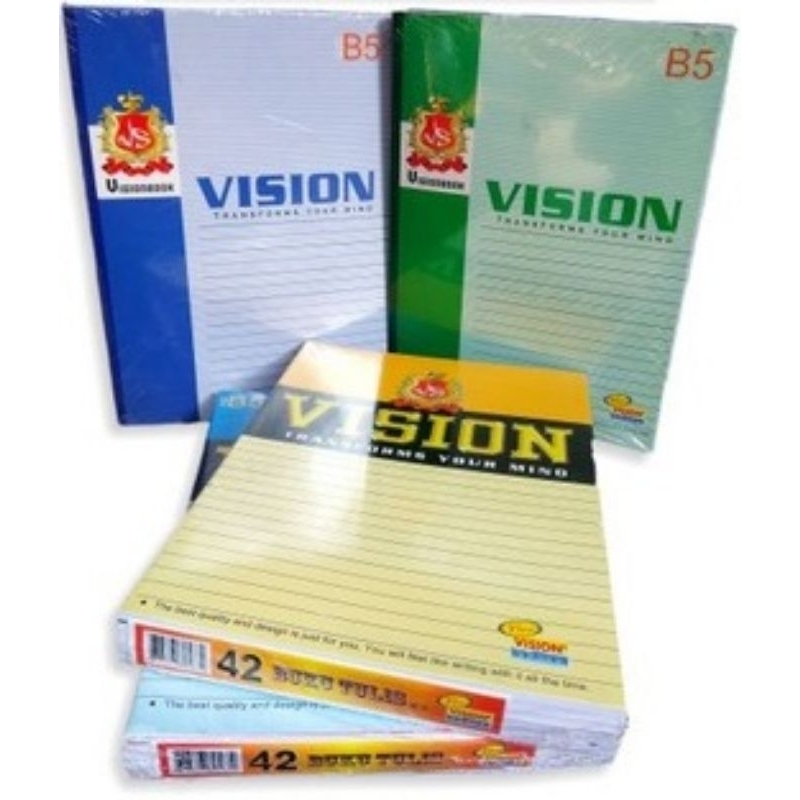 Buku Tulis Vision / Buku Tulis B5 | 42 Lembar | 1 Pack