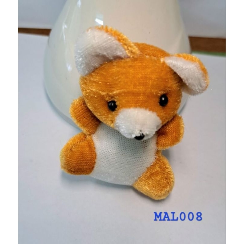 Boneka beruang mini warna oker-putih per pc
