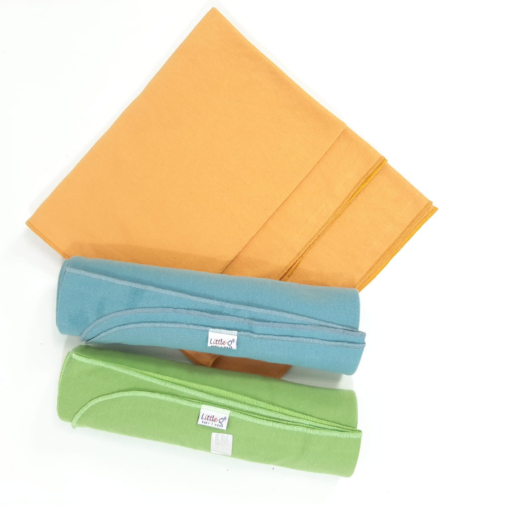 Little Q Swaddle Bedong Bayi Polos Isi 3 Pcs