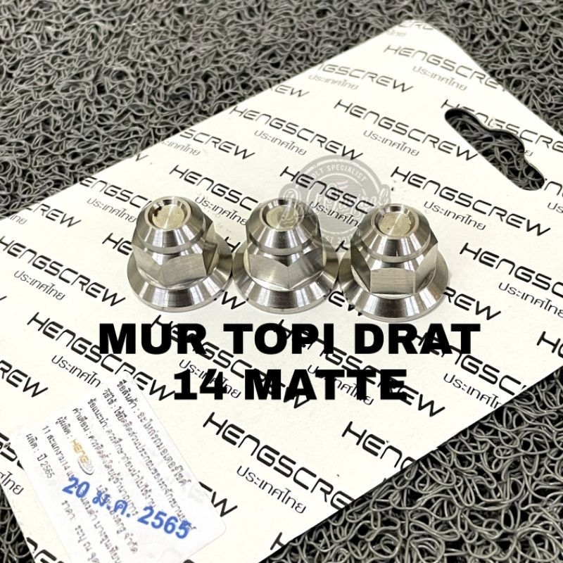 Mur probolt topi 14 new model stainless cnc bowl matte silver original heng harga satuan