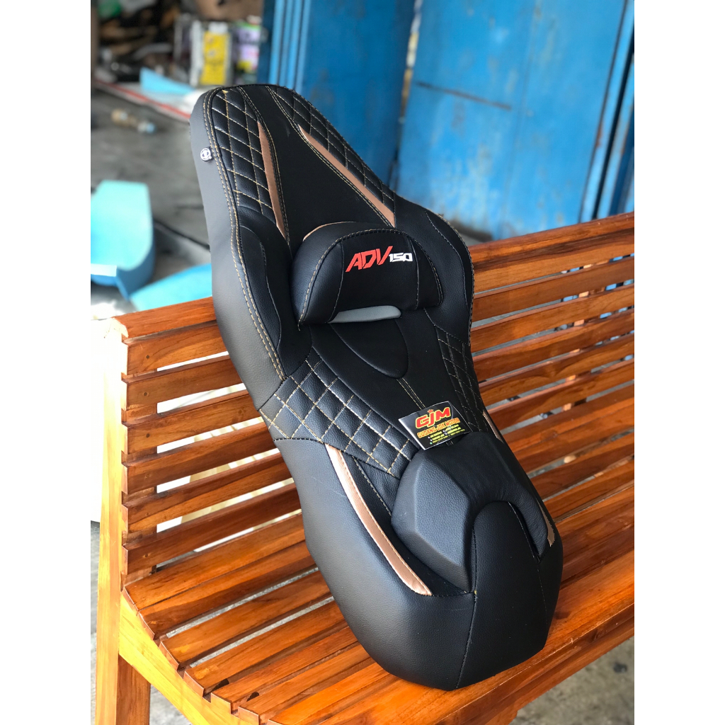 Jok cobra motor adv 150 warna hitam gold-Jok ADV model cobra-Jok adv 150/160-Jok cobra ADV