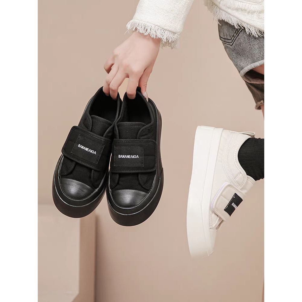 COD Sneakersdaily 57 Sepatu Sneakers Velcro Straps Kasual Wanita Import Premium