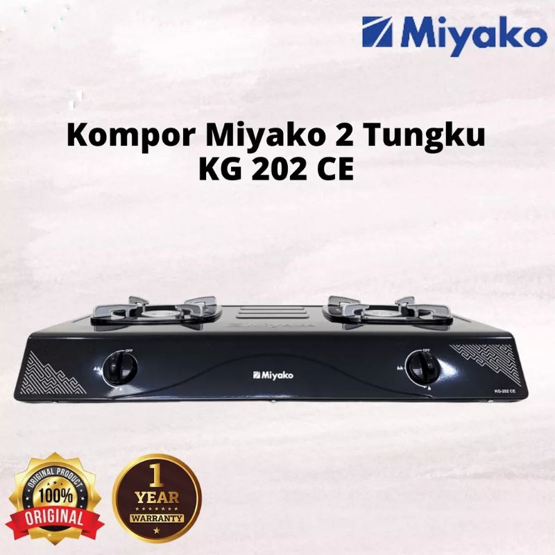 Kompor Miyako KG 202 CE / Kompor Gas 2 Tungku Miyako Kg 202ce / kg202ce