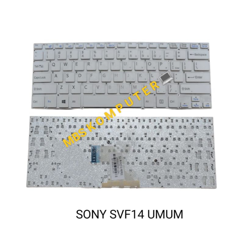 Keyboard sony vaio SVF14 SVF142 SVF142C1WW putih(umum)
