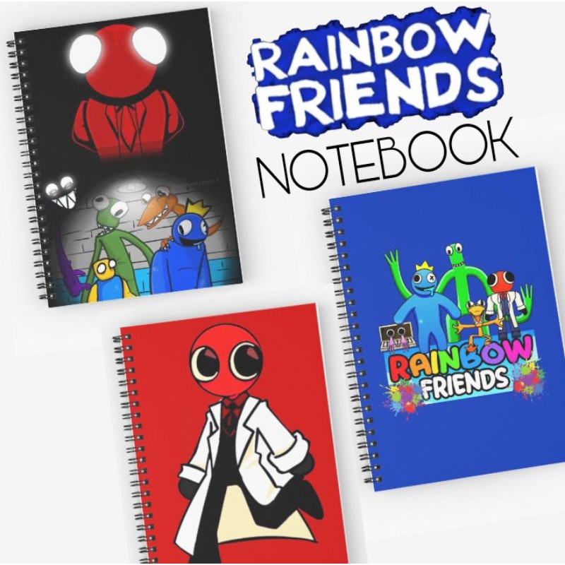 

Notebook Rainbow Friends Game Book Blue Orange Red