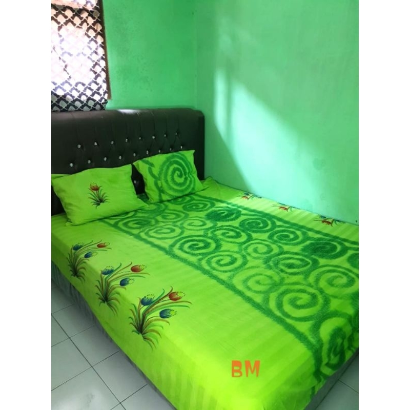 SPREI LUKIS KATUN PABRIK| SPREI BALI HALUS ADEM size 180X200 (king size)