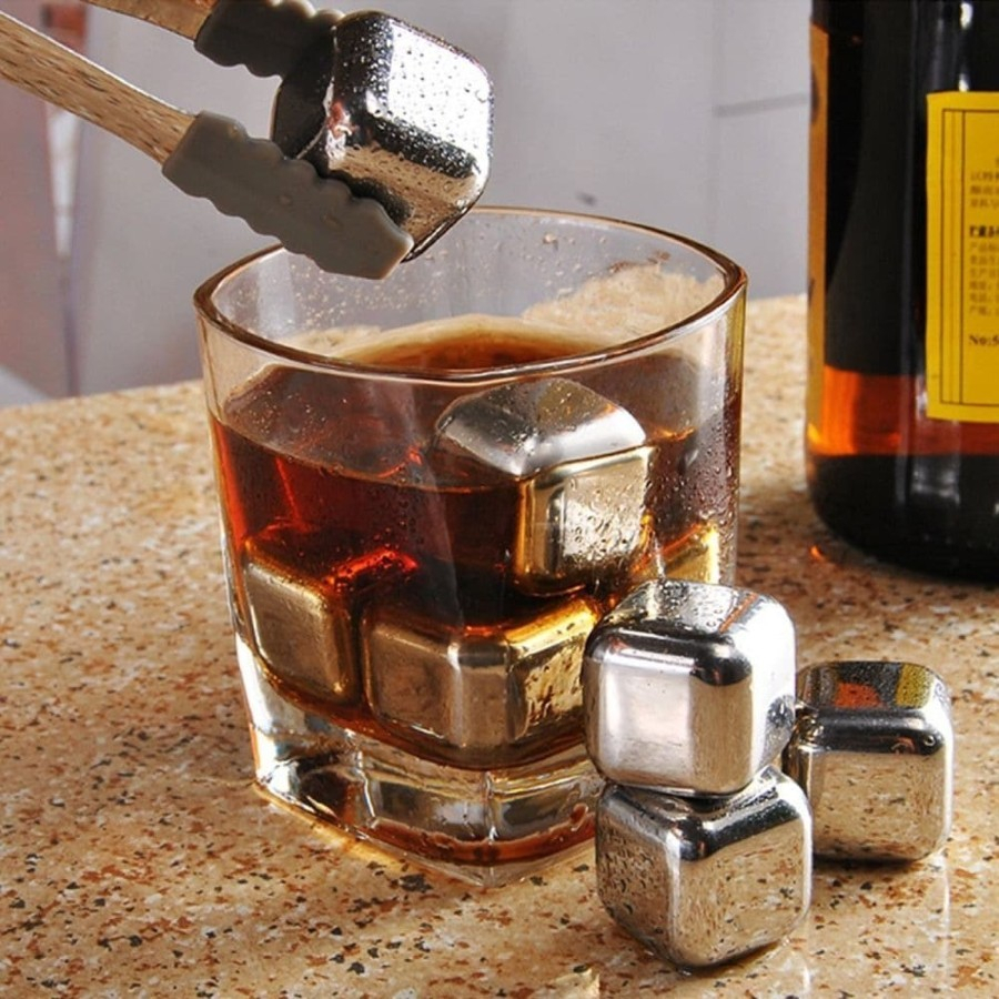 Es Batu Stainless Steel Reusable Ice Cube Pendingin Whisky Wine Vodka