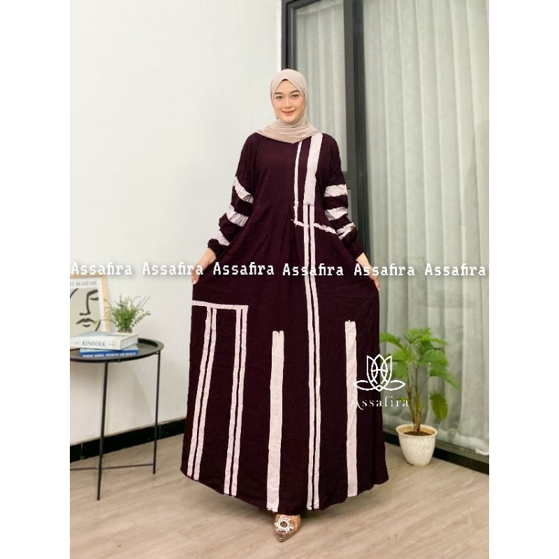 GAMIS TWILL RAYON JUMBO LD 120 KAIN ADEM DAN TEBAL BUSUI FLOY RESLETING DEPAN BAJU BATIK PEKALONGAN BAJU MUSLIM DRESS DAILY DASTER KEKINIAN TERBARU DAN TERLARIS