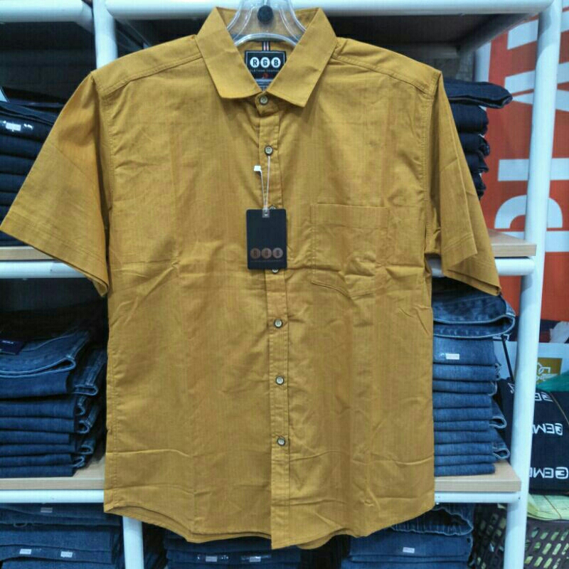 RGB kemeja polos color series lengan pendek pria