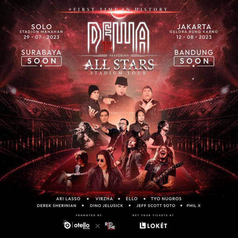 Tiket Dewa 19 Feat All Stars Stadium Tour Jakarta Gelora Bung Karno GBK 12 Agustus 2023