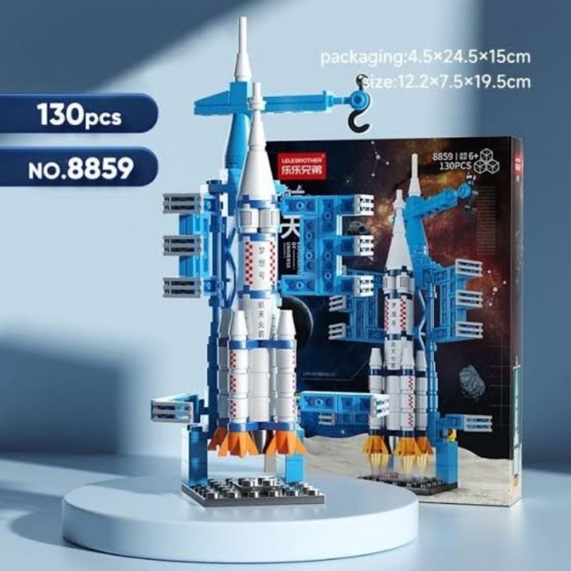 mainan block brick space rocket spacecraft