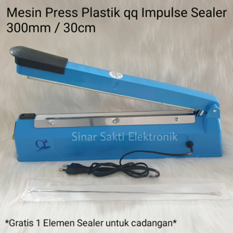 Mesin Press Pres Sealer Plastik qq Makanan Impulse Sealer 300mm 30cm 300 mm 30 cm Alat Pres Plastik Snack Tangan Hand Sealer