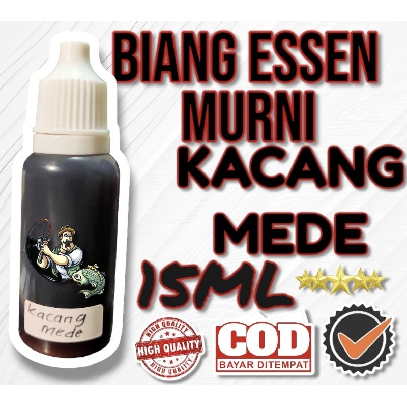 BIANG ESSEN KACANG MEDE 15ML // BIANG ESSEN MURNI // PENGUAT AROMA UMPAN // PENAMBAH AROMA UMPAN