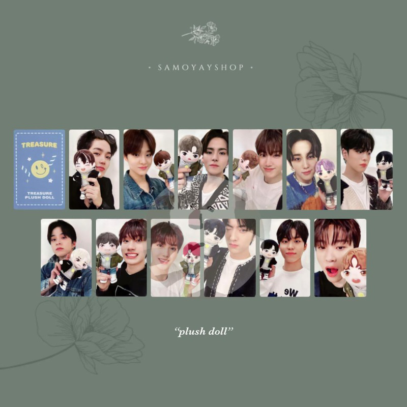 Photocard Treasure Plush Doll Hyunsuk Jihoon Yoshi Junkyu Jaehyuk Asahi Doyoung Haruto Jeongwoo Jung