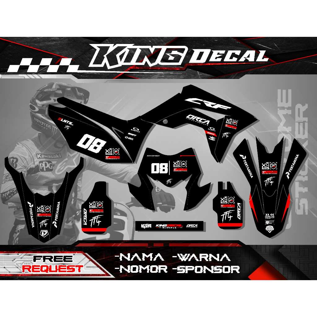 DECAL CRF 150 L FREE CUSTOME DESIGN STIKER CRF 150 L FULL BODY