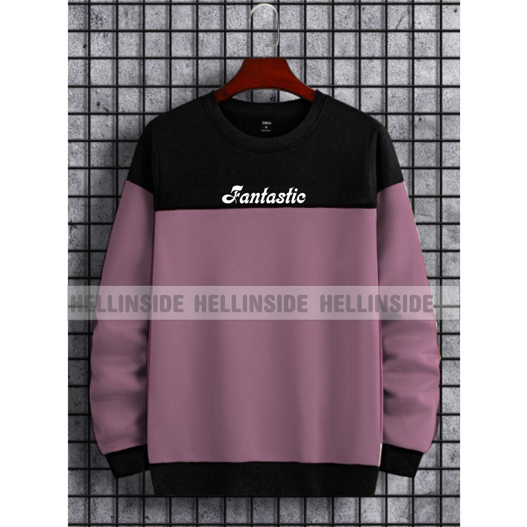 Sweater crewneck pria wantia FANTASTY kombinasi terbaru / crewneck terbaru pria wantia kekinian
