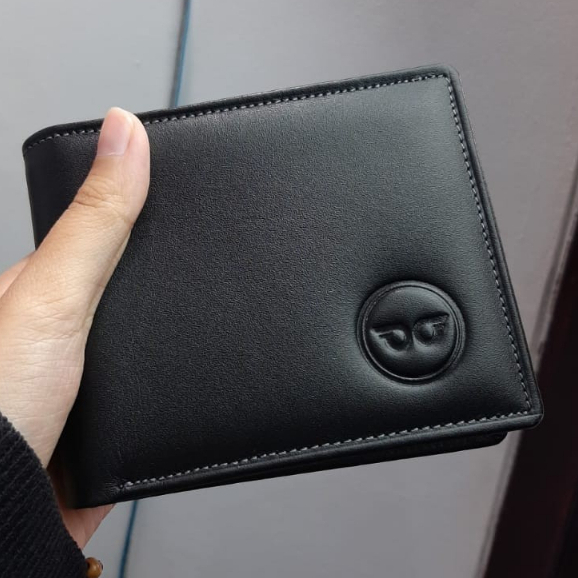 TWO ONE Dompet Lipat Pria Kulit Asli